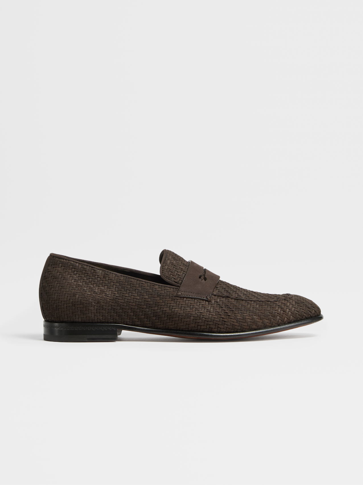 Mocasines L'Asola en Nobuk PELLETESSUTA™ Marrón Oscuro